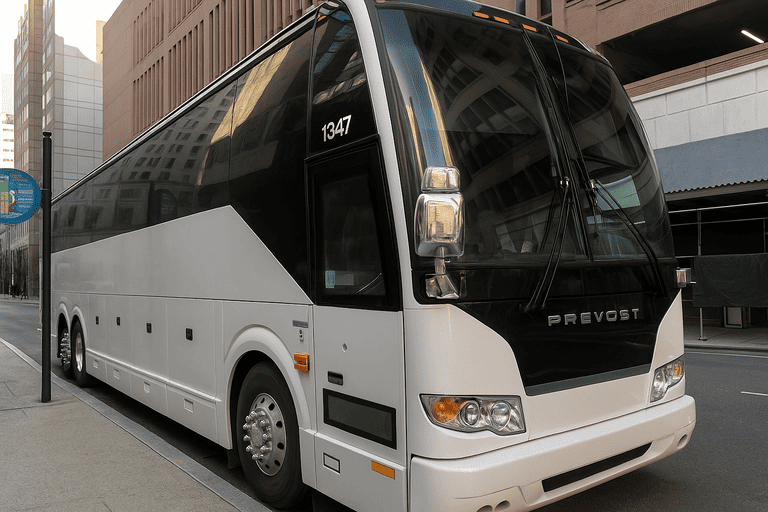 a Charter Bus Rental Lake Elsinore coach bus