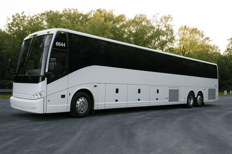 exterior of Charter Bus Rental Lake Elsinore coach bus
